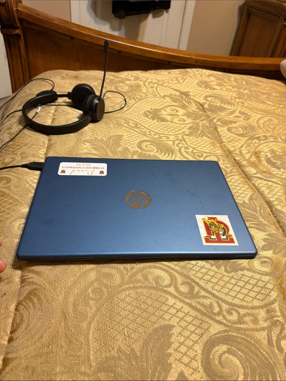 HP Blue Metal-Finish Laptop with Logo Accents
